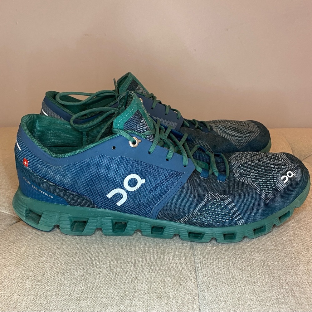 ON RUNNING Cloud X 2.0 Storm Tide Blue Cloudtec Run Lifestyle Shoes Mens 12.5